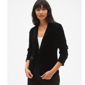 GAP long sleeve slouchy velvet black blazer 0